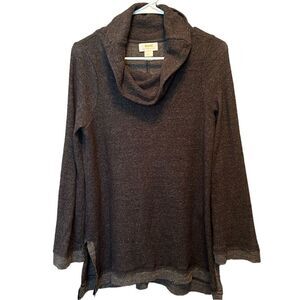 Maeve by Anthropologie Cowl Neck OVERSIZED Boho Raw Hem Grunge Size Small